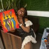 Chocos Bistro Girl Painting